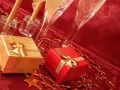 open picture: Glasses, candles, gifts