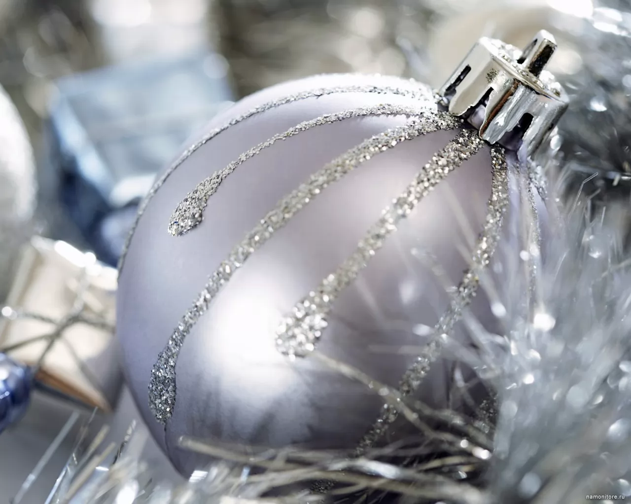 Silver sphere, clipart, holidays, New year, silvery x