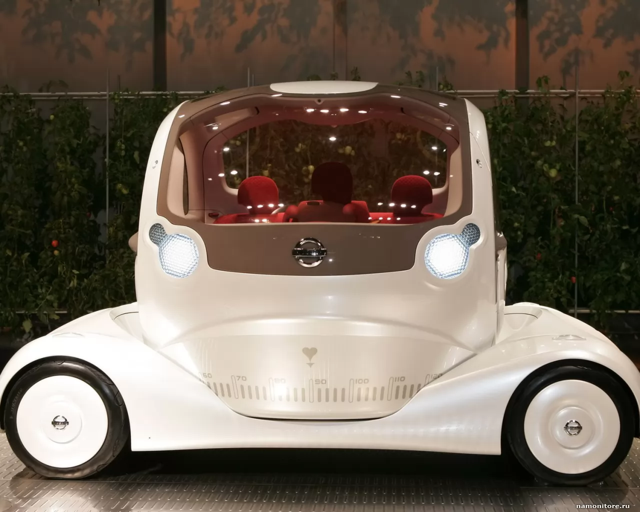 Белый Nissan Pivo-Concept, Nissan, автомобили, белое, концепт, техника х