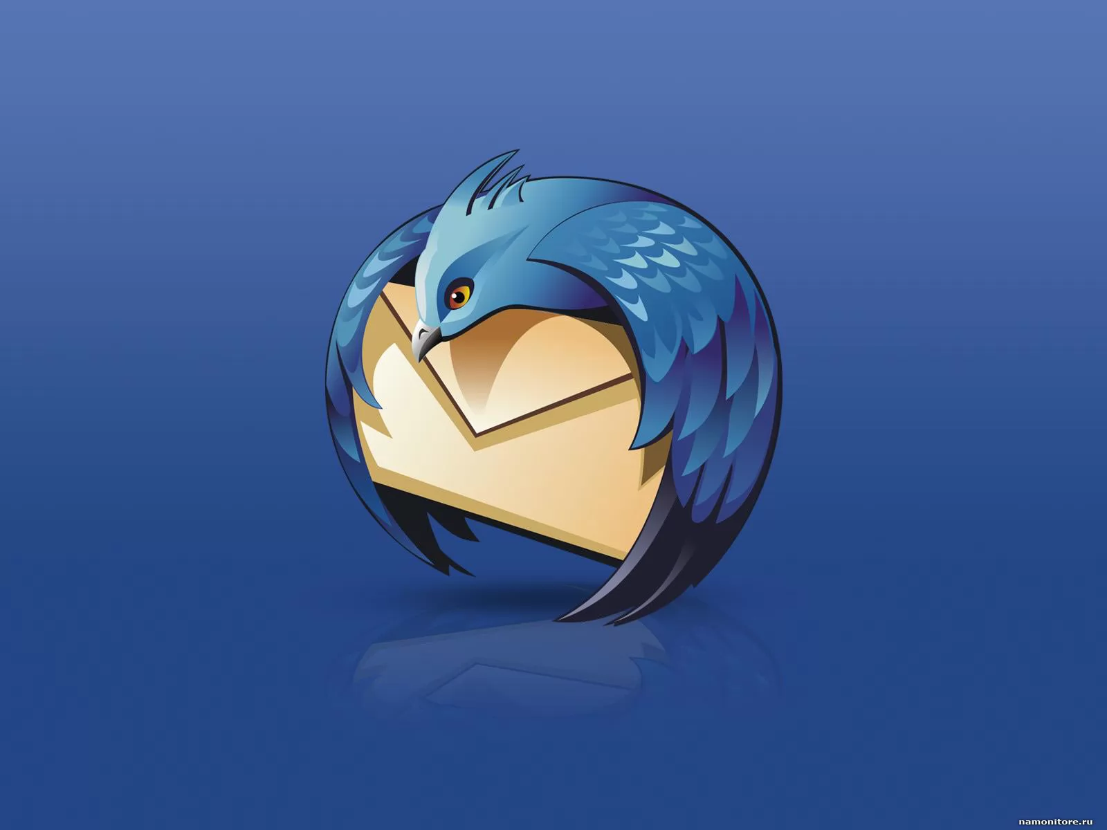 Mozilla Thunderbird, компьютеры и программы, рисованное, синее х