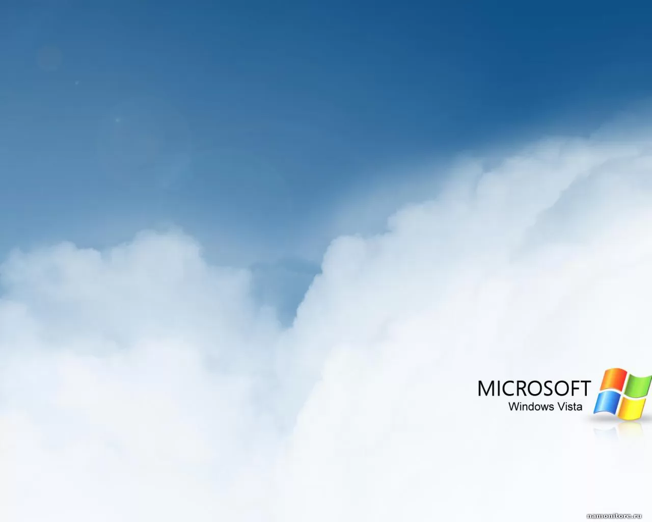 Windows XP облака, компьютеры и программы, рисованное х