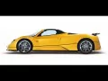 обои для рабочего стола: «Жёлтый Pagani Zonda-Roadster на белом фоне, вид сбоку»