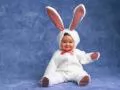 Child in clothes of an easter hare