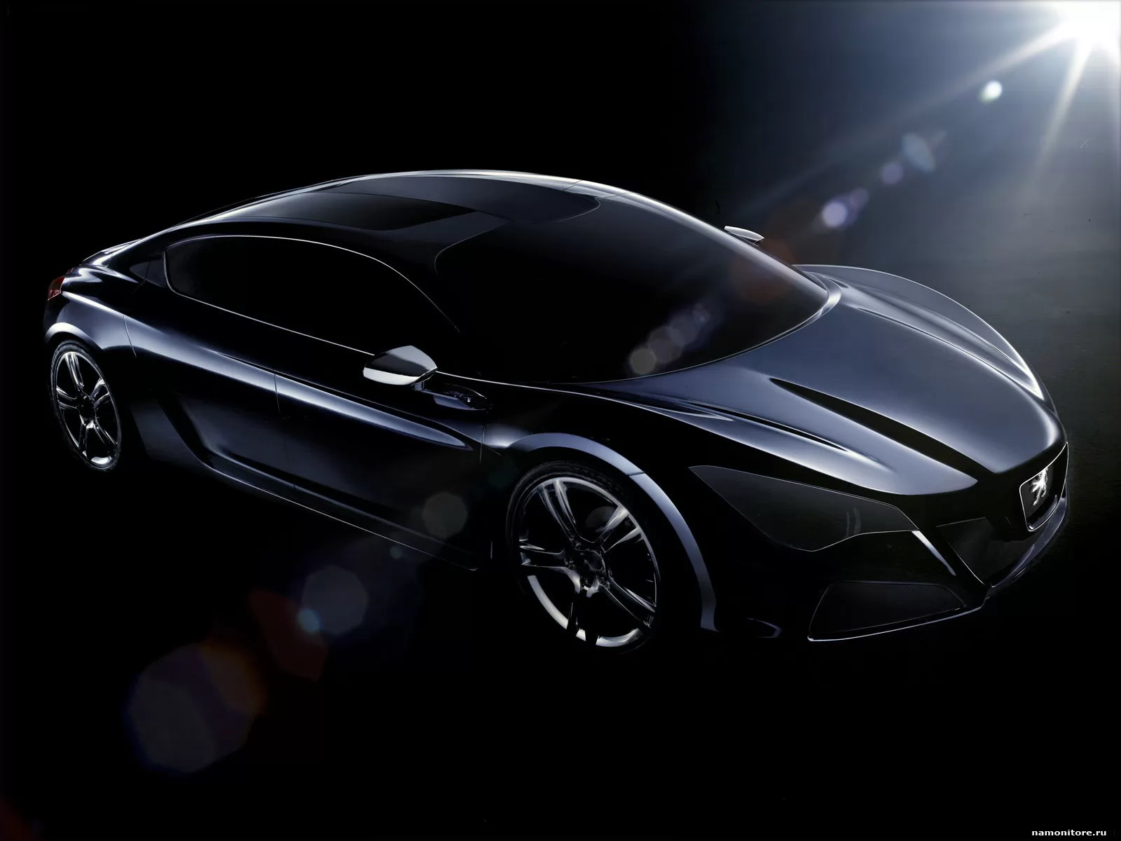 Peugeot RC Concept, Peugeot, автомобили, концепт, рисованное, техника, чёрное х