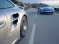 open picture: «Two Porsche 911 Turbo on highway»