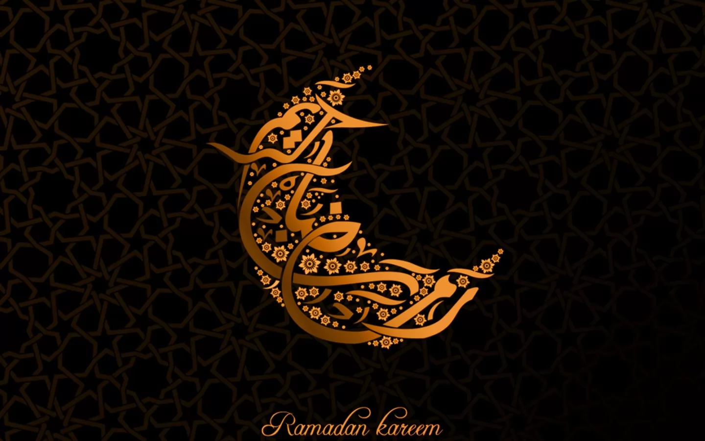 Рамадан, полумесяц из арабских орнаментов, лучшее, праздники, Рамадан, рисованное, чёрное х