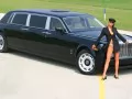 Black Rolls Royce Phantom and the girl