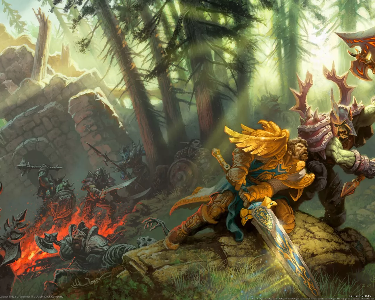 World of Warcraft: Trading Card Game, компьютерные игры, мужчины, оружие, рисованное, фэнтези х