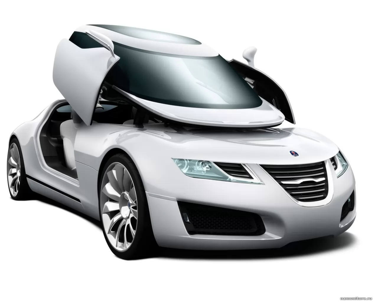 Удивительный Saab Aero X Concept, SAAB, автомобили, белое, клипарт, концепт, лучшее, серебристое, техника х
