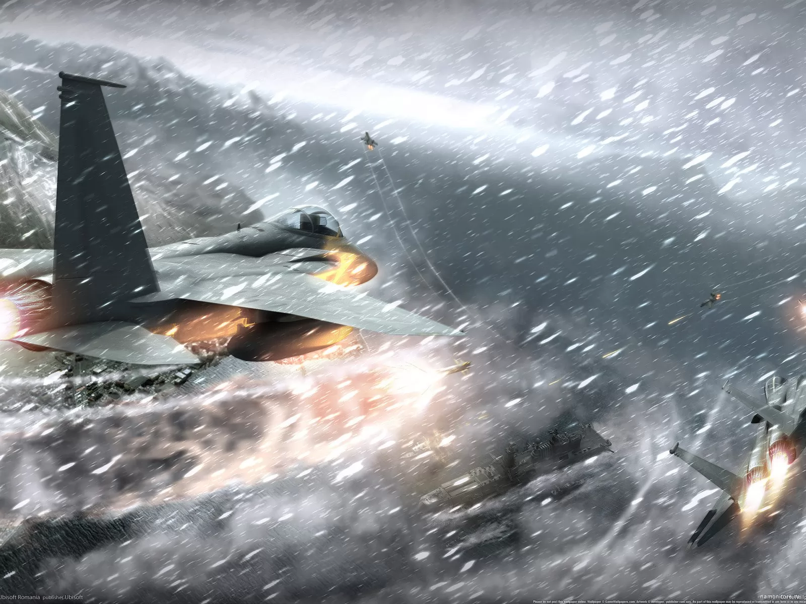 Tom Clancy&s H.A.W.X., авиация, истребитель, компьютерные игры, рисованное, серое х