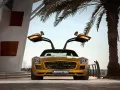 обои для рабочего стола: «Mercedes-Benz SLS AMG Desert Gold»