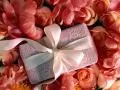 Box with a gift in roses