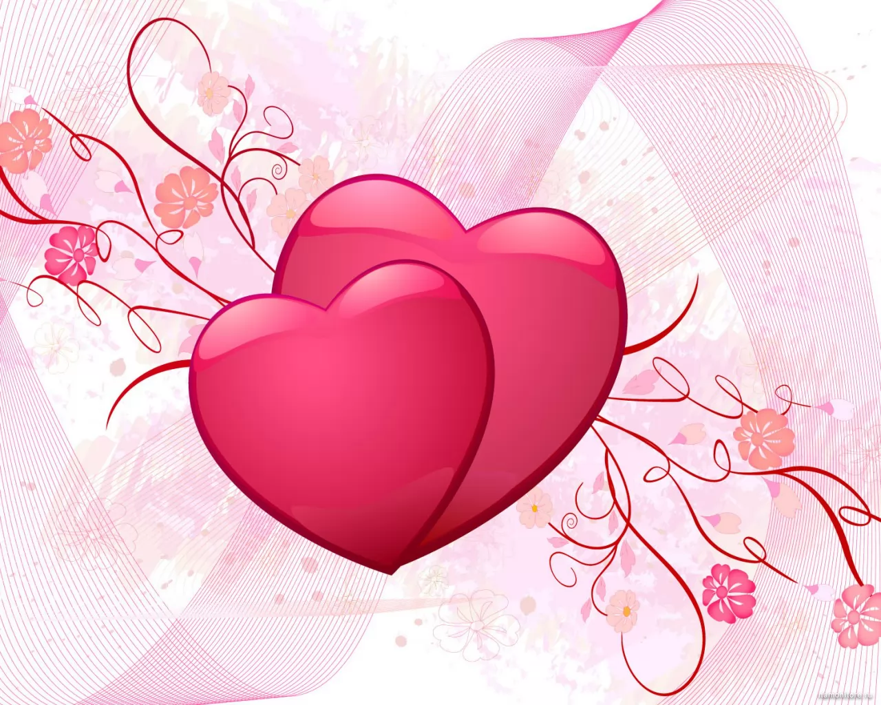 Любовь, день святого Валентина, праздники, рисованное, розовое, сердце х