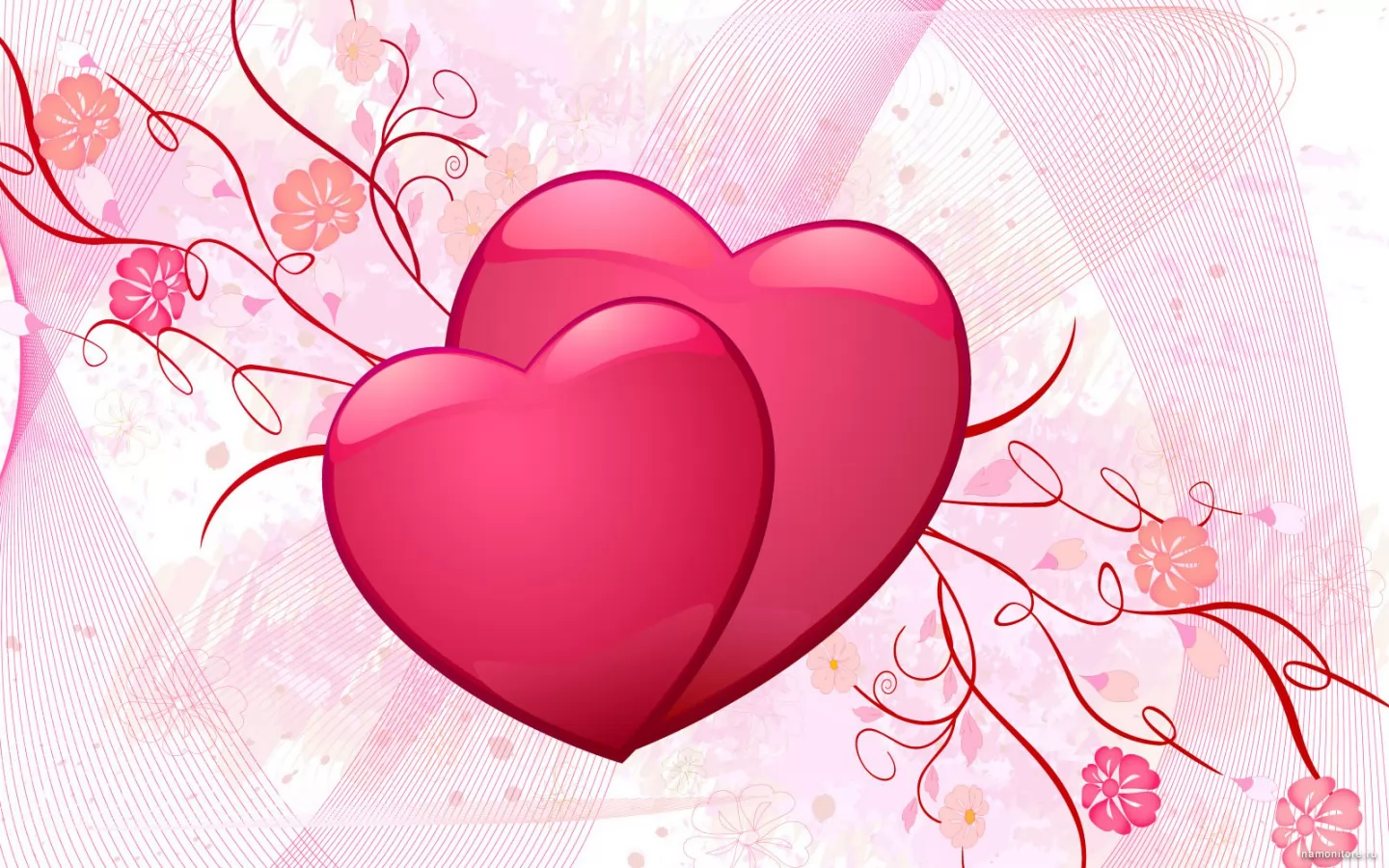 Любовь, день святого Валентина, праздники, рисованное, розовое, сердце х