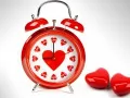 current picture: «Desktop red hours with hearts»