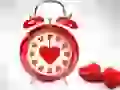 Desktop red hours with hearts