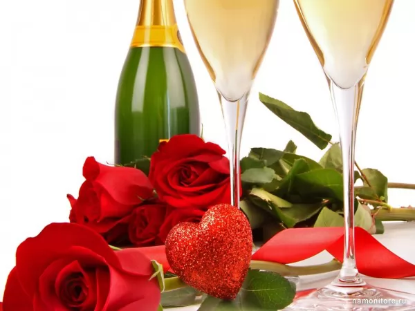 Розы и сердечко, День Св. Валентина
