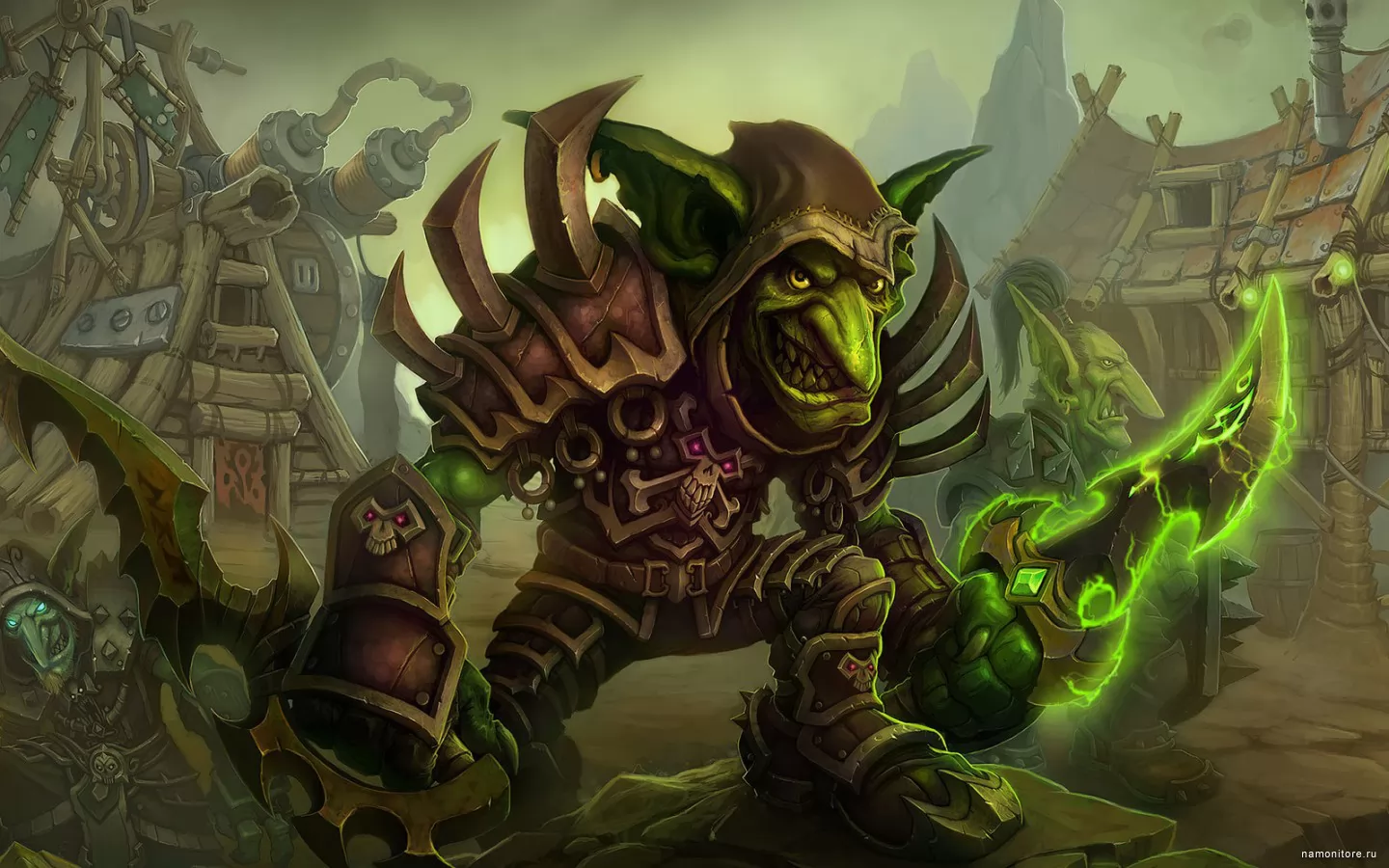 World of Warcraft: Cataclysm, 3D, зеленое, компьютерные игры, рисованное х