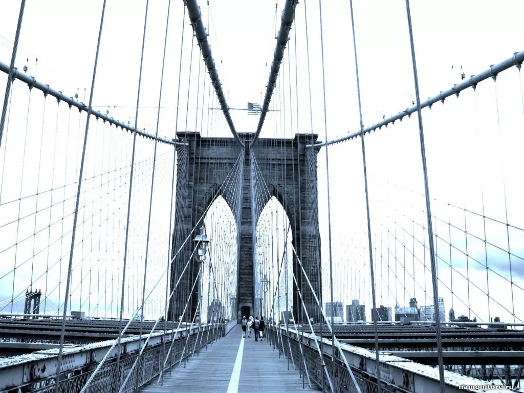 Мост, города и страны, мост, серое, унылое, чёрно-белое х