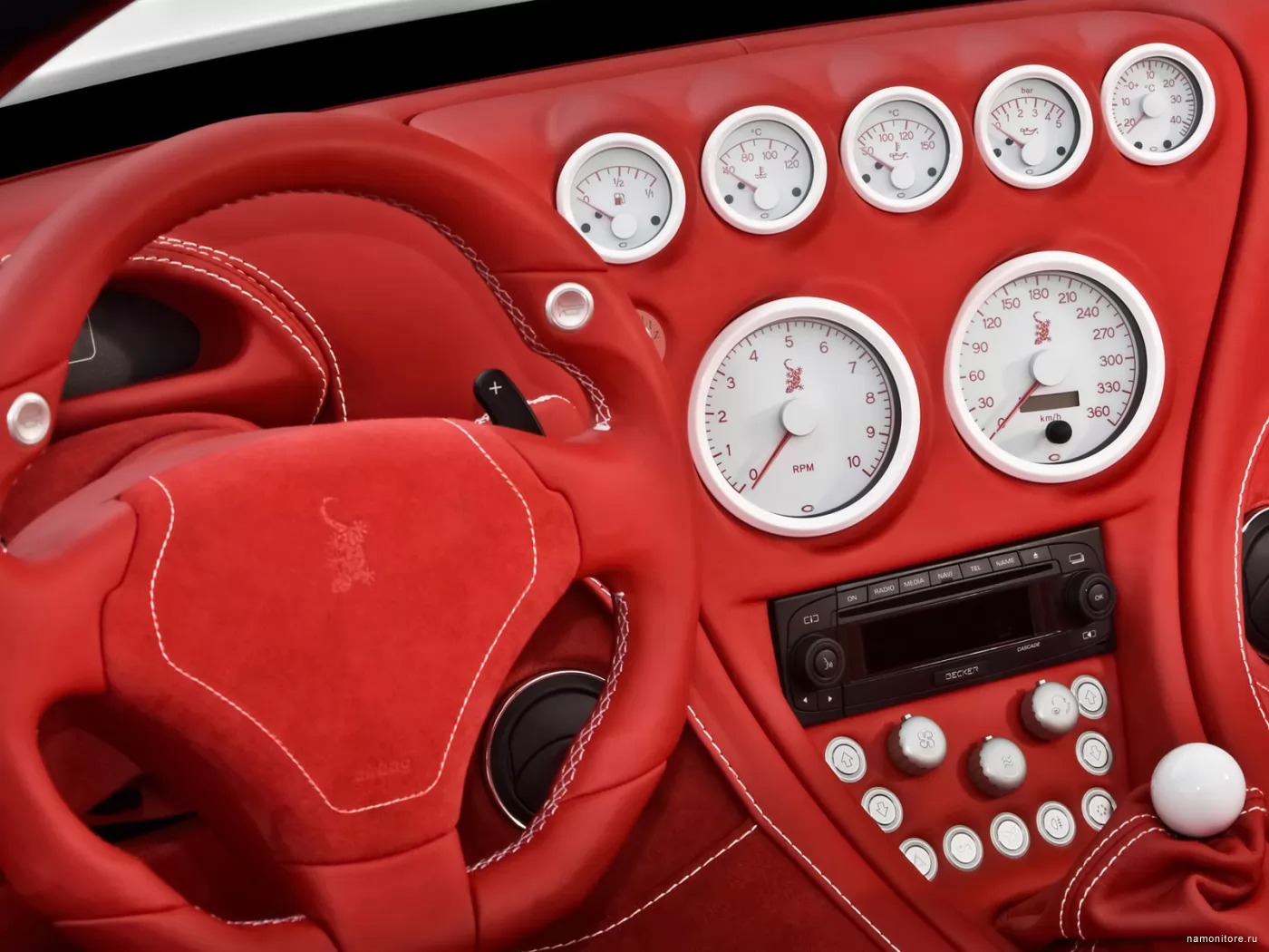 Wiesmann Roadster GT MF5, автомобили, красное, салон, техника х