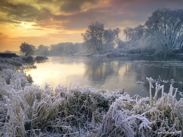 Great Britain, Vustershir, the river Avon, Winter
