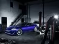 Jaguar XKR in garage