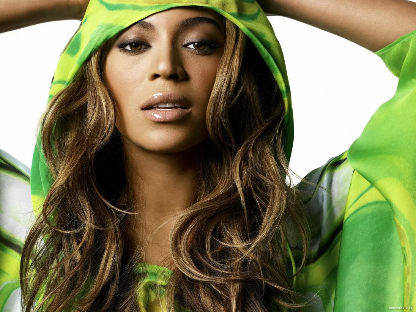 Beyonce Knowles, Beyonce, celebrities, girls, green, portait x