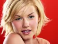 open picture: «Elisha Cuthbert on a red background»