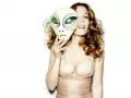 open picture: «Gillian Anderson with a mask of the newcomer. I Believe»
