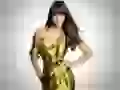 Jessica Alba in a golden dress
