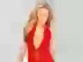 Kristanna Loken in a red dress