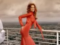 open picture: «Red-haired Marcia Cross in a sexual red dress»