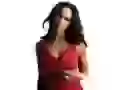 Megan Fox in a red dress