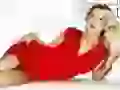 Tara Reid in a red dress